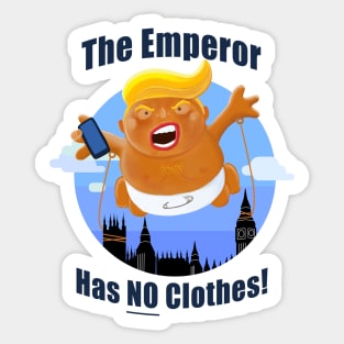 Trump Inflatable Baby Emperor Blimp Floating England Scotland Sticker